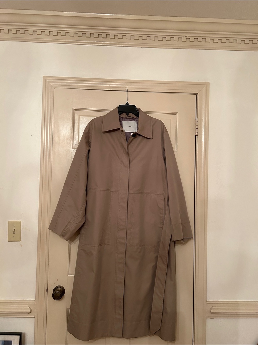 Mango Neutral Taupe Long Trench Coat - Picture 3 of 6